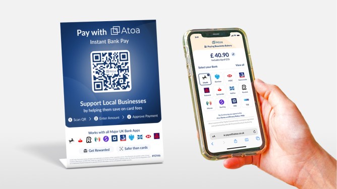 Atoa Payments' QR code for customers