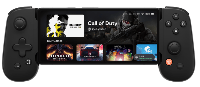 Backbone gaming controller on a mobile phone