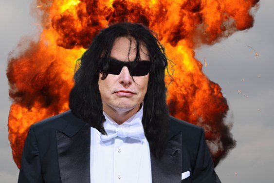Elon Musk disaster artist, pic of Elon Musk the 2022 Met Gala