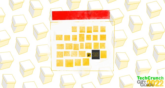 Gift guide image with Black Friday calendar representing 2022 Black Friday tech deals