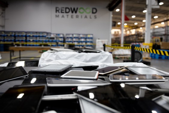 redwood materials pile of electronics