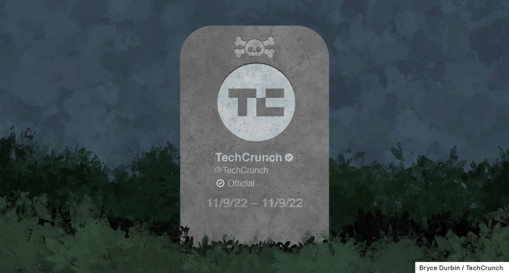 TechCrunch Twitter account tombstone