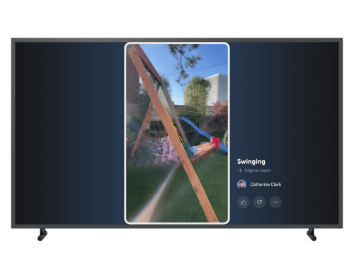 YouTube Shorts on a big-screen TV
