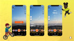 Snapchat and Strava partnership; 3 smartphone screens