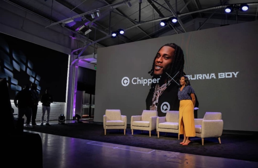 Chipper Cash spokesperson onstage