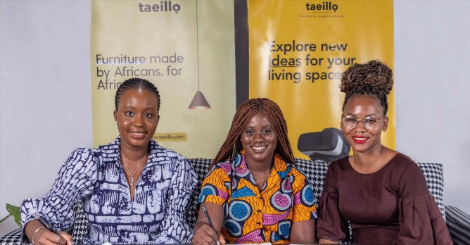 three women seated, Taeillo management team