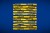 strips of yellow caution tape on a blue vignette background