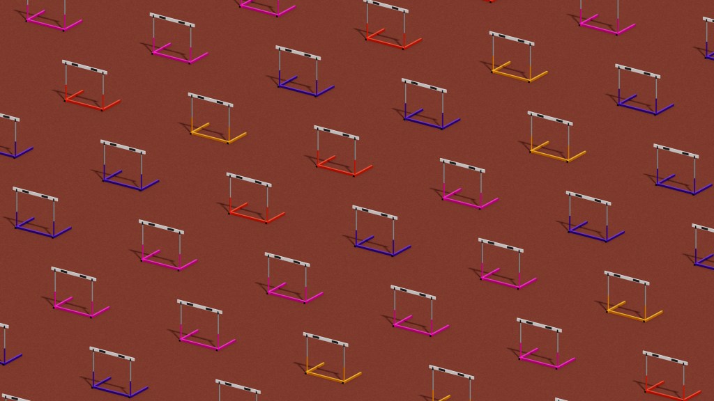 Hurdles pattern background