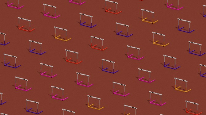 Hurdles pattern background