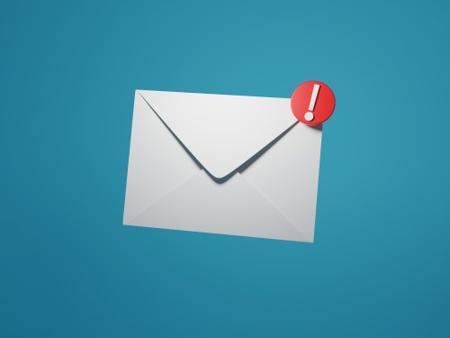 Picture of an envelope with an email notification exclamation point, used in a post about marketing startup SellScale