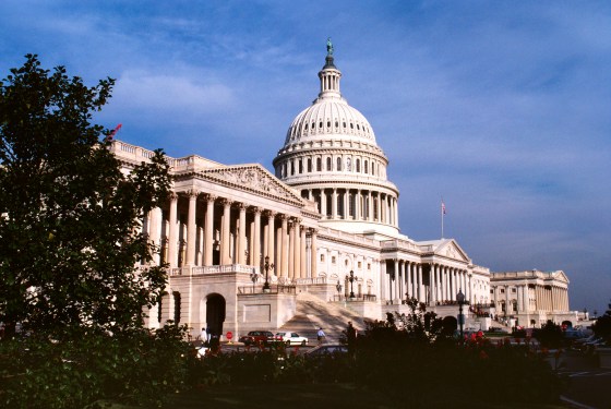 Low angle view of a government building, Capitol Building, Washington DC, USA