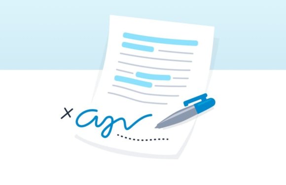 FormSwift; illustration of signing a document