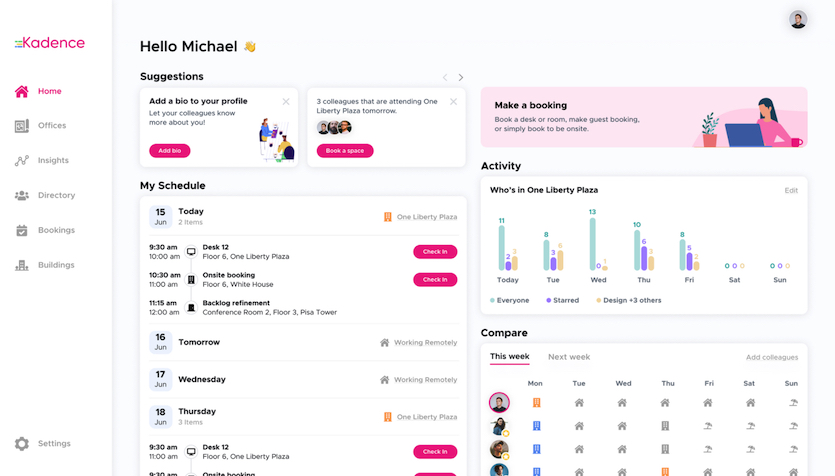 Kadence screen
