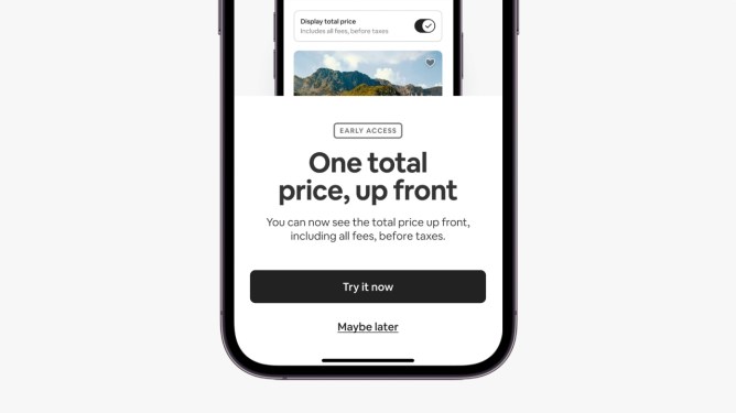 Airbnb pricing toggle