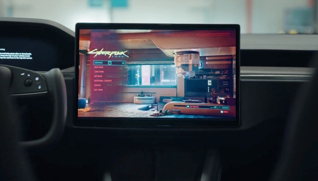 Dash screen inside a Tesla