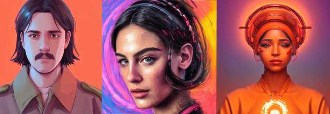AI generated avatars from Lensa