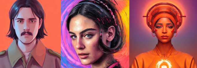 AI generated avatars from Lensa