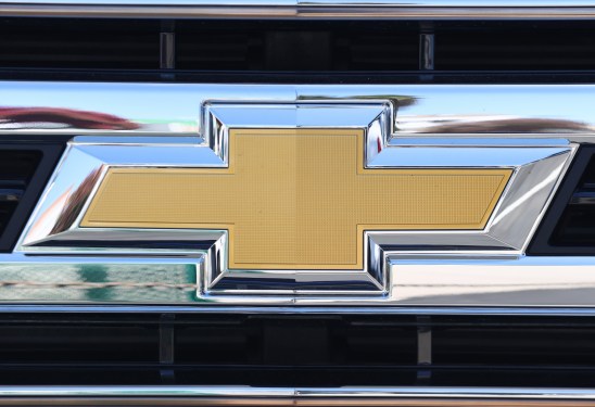 Close up of Chevrolet logo on a vehicle