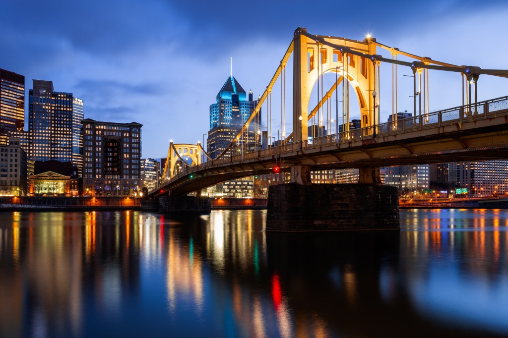 Image of the Pittsburgh skyline at dusk.