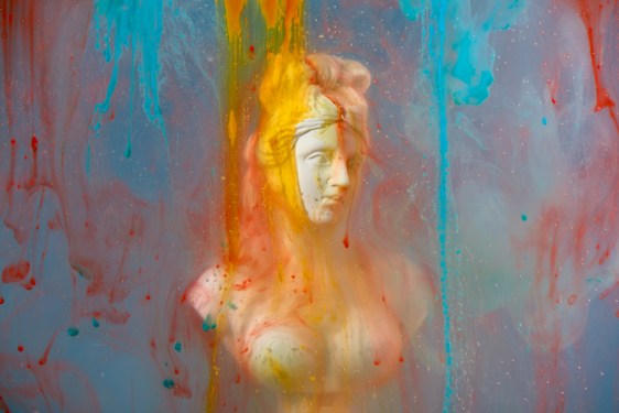 abstract image of greek god