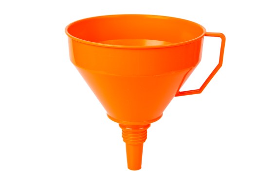 Orange Funnel on bright background