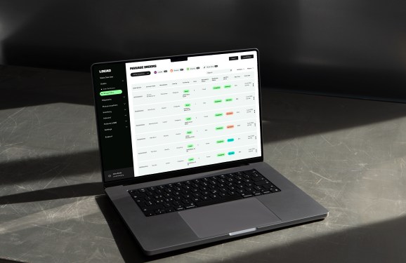 Locad's logistics engine displayed on a laptop