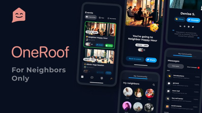 OneRoof app apartment neighbors