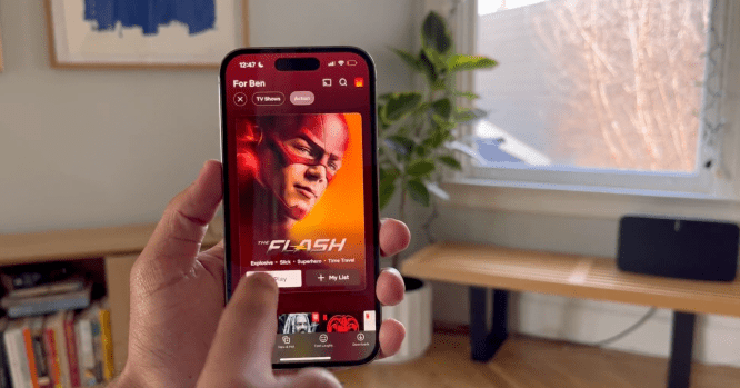 netflix update displayed on iphone
