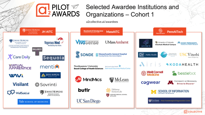 a2 Pilot Awards first cohort