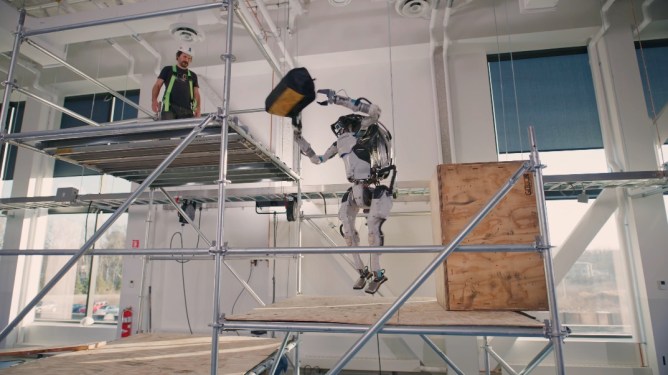 Boston Dynamics' robot Atlas jumping