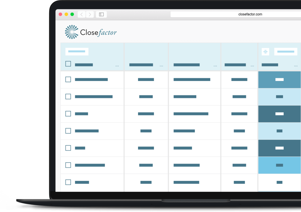 illustration of CloseFactor app on laptop