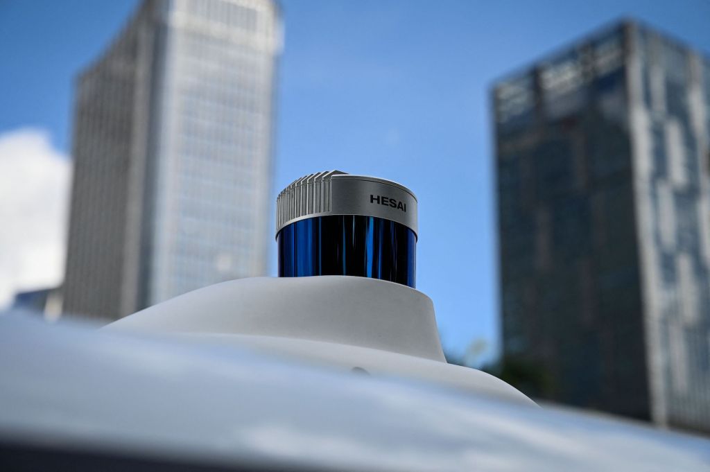 Hesai lidar on Baidu robotaxi