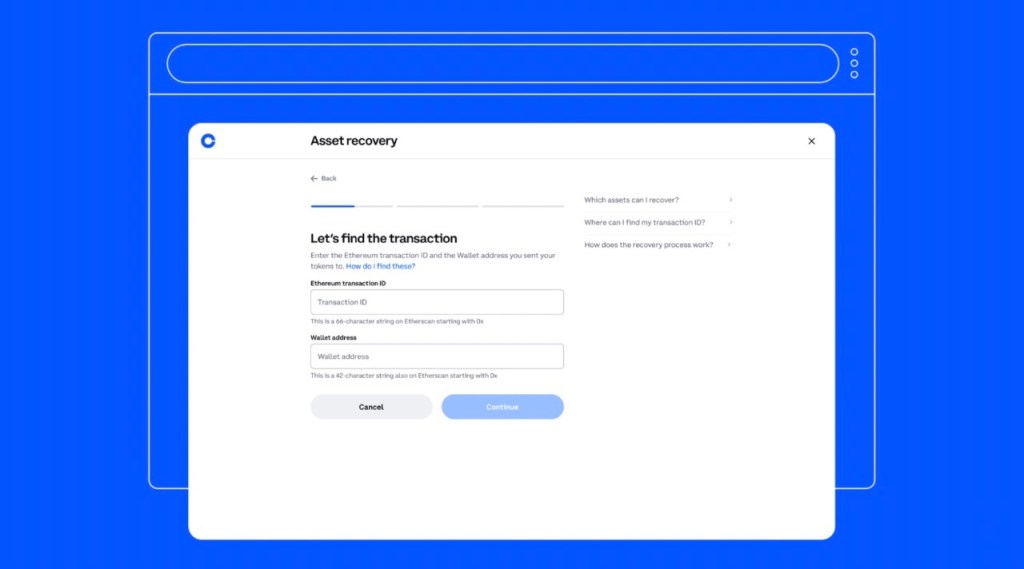 Coinbase recovery tool