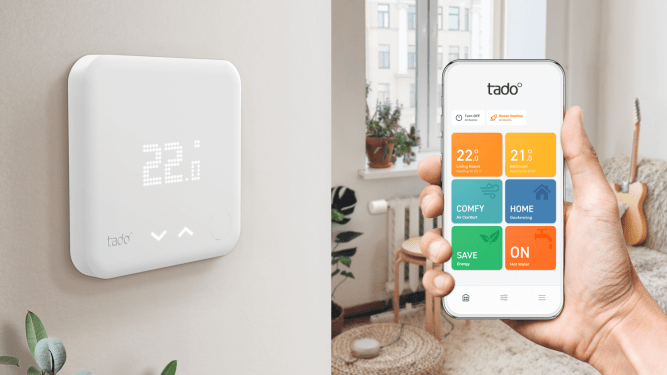 Tado smart thermostat and smartphone app