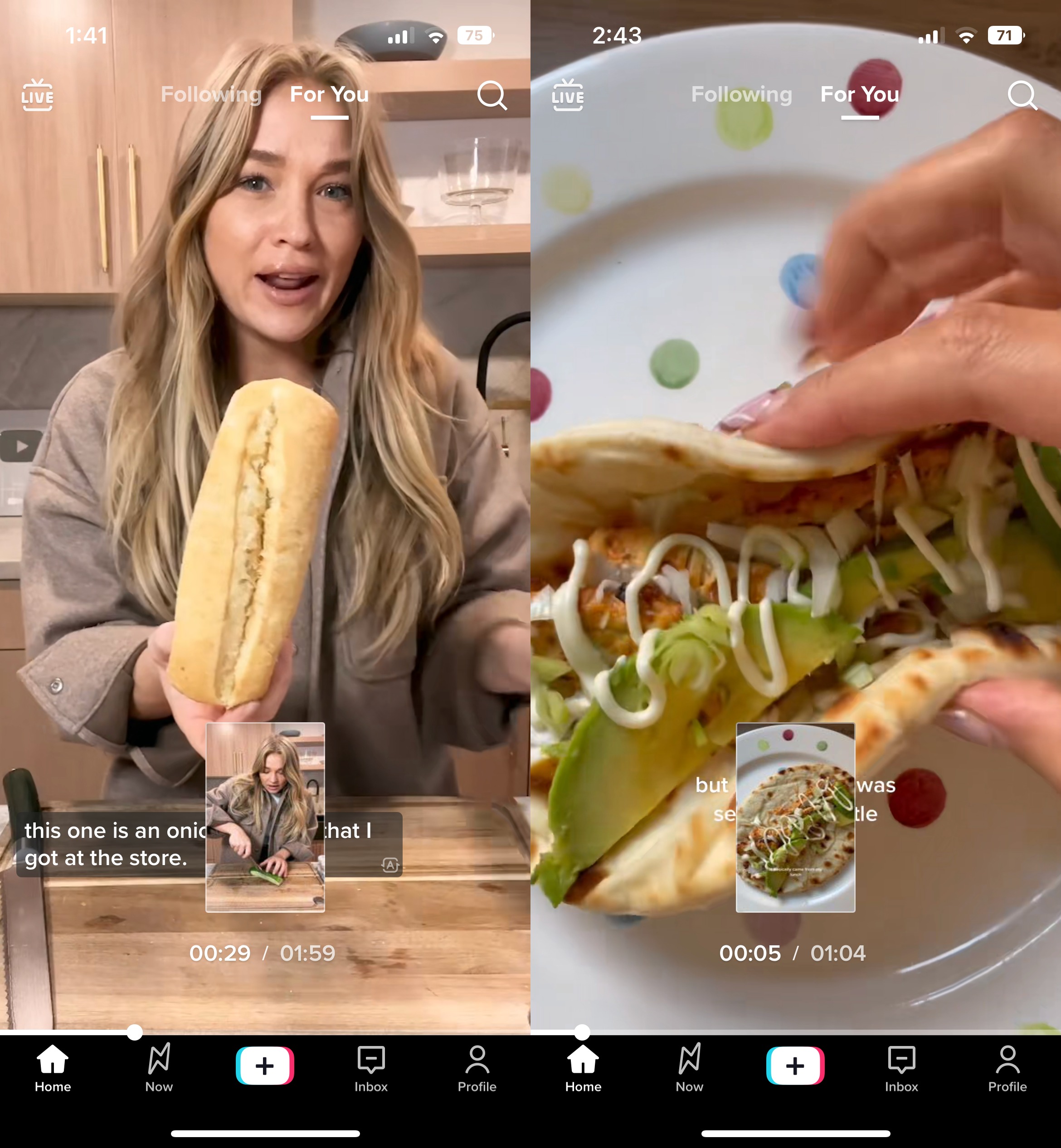 Video scrubbing thumbnails on TikTok