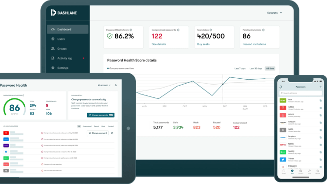 Dashlane's various apps