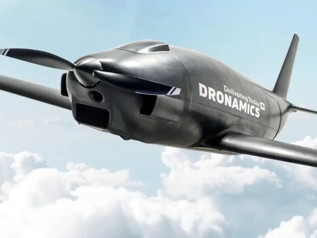 rendering of autonomous cargo drone from Dronamics