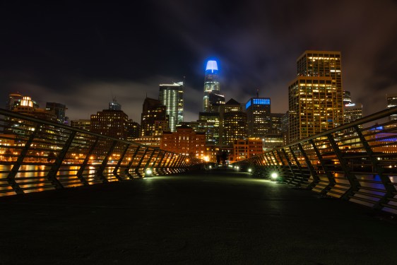 An evening view at the city of San Francisco in California, USA