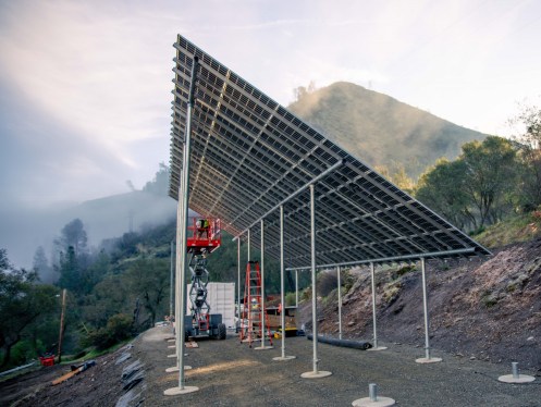 BoxPower solar array and battery in Briceburg, CA for California utility giant PG&E.