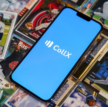 CollX logo on a smartphone screen