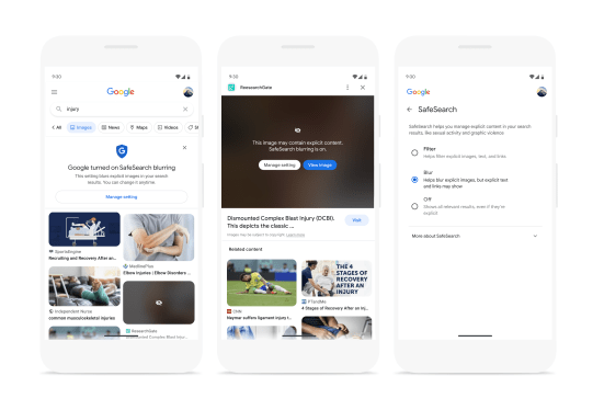 Google SafeSearch filter