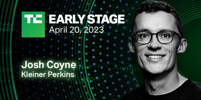 TechCrunch Early Stage on April 20, 2023 in Boston, MA - speaker Josh Coyne of Kleiner Perkins