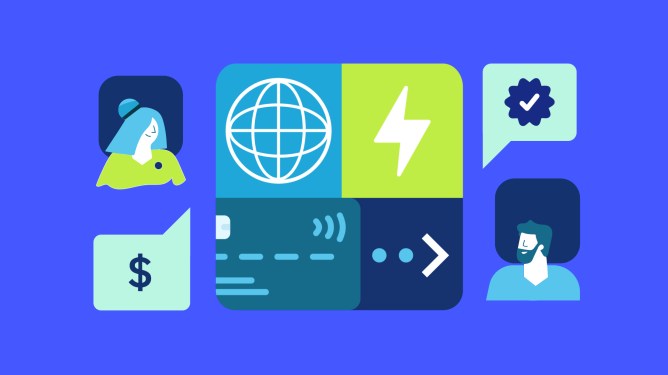 Digital conceptual illustration for cross-border payments startup Tazapay