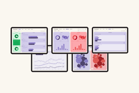 mock up of brand tracking dashboard from Tracksuit