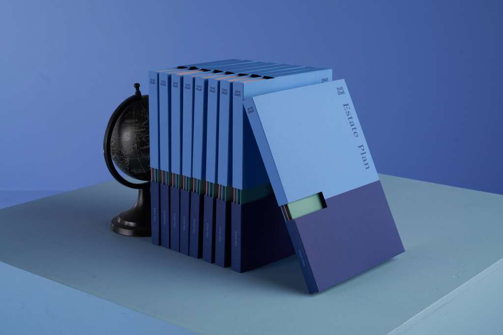 Legal folios on top pf a filing cabinet