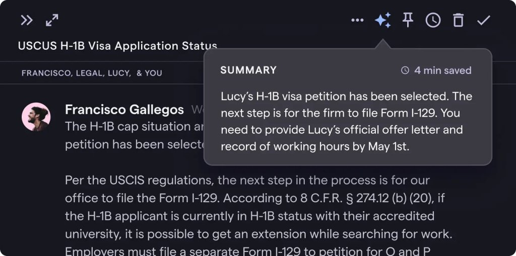 Shortwave email app's AI-powered summary feature