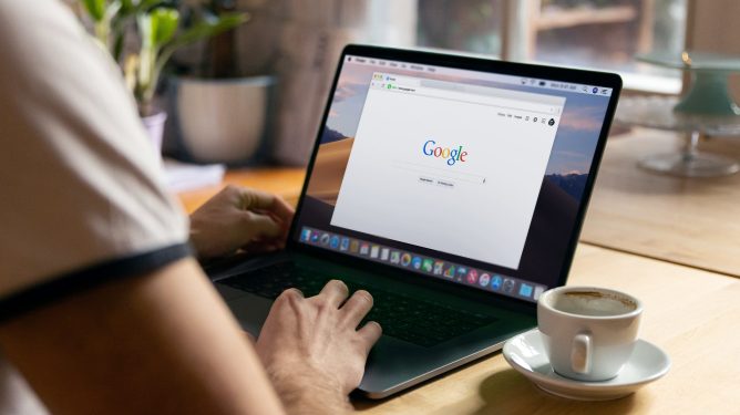 Google Chrome displayed on a a MacBook