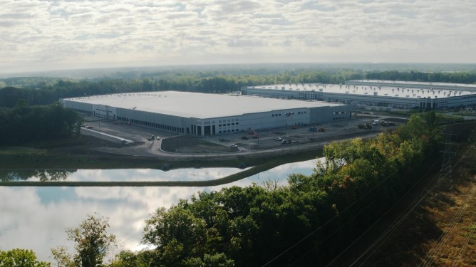 Aerial view of Our Next Energy's planned gigafactory