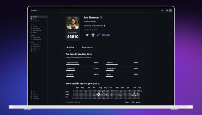 Daily.dev dashboard
