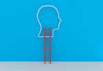 Human head and stairs - idea concept